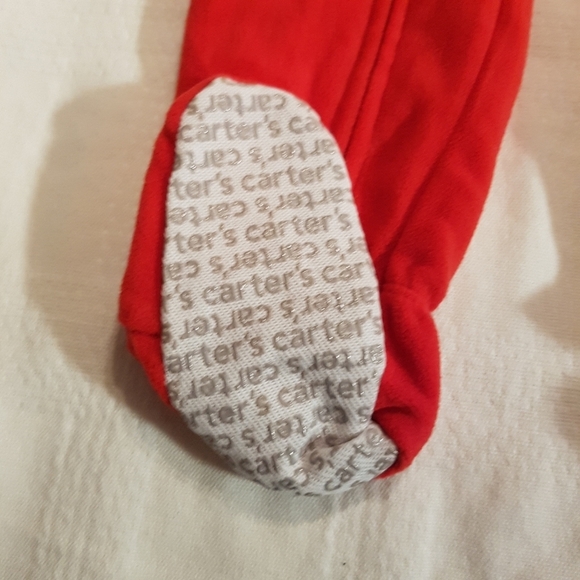 Carter's blanket fleece sleeper 12 months red - Picture 2 of 5